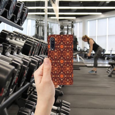 Book Case voor Xiaomi Mi 9 Hoesje met Magneet Batik Brown