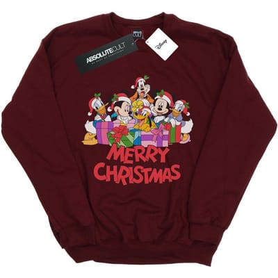 Disney Meisjes Mickey Mouse en vrienden Kerstmis Sweatshirt (Bourgondië)