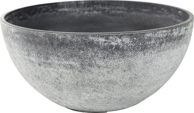 Ter Steege Bloempot/plantenpot schaal - kunststof - grijs - D35 x H17 cm