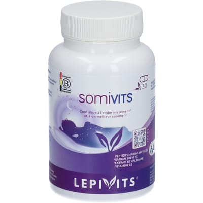 Somvits | 30 groentecapsules | Hulp bij het vinden van een slaaphersteller | Gemaakt in België | LEPIVITS