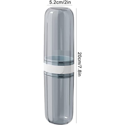 Étui de voyage pour brosse à dents, porte-dentifrice, anti-poussière, anti-fuite, pour une meilleure hygiène gray
