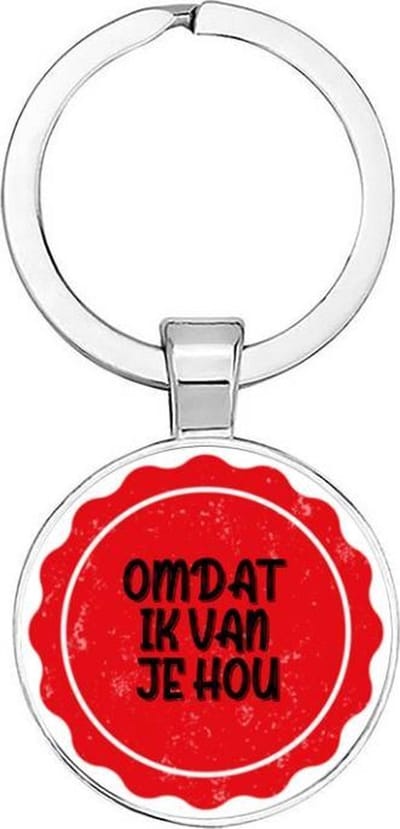 Akyol - I love you Sleutelhanger - Liefde - degene waarvan je houdt - I love you - relatie - houden van - 2,5 x 2,5 CM