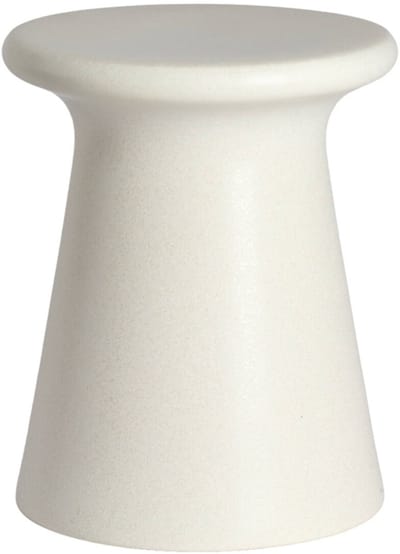 SENTO bijzettafel keramiek mat crème Ø34,5x43 cm - Light & Living