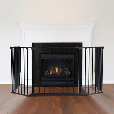 Safetots Meerdere Panelenhek voor Openhaard, 82cm D x 104cm B, Zwart