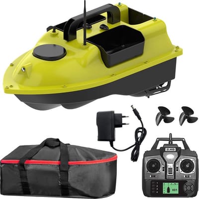 Luxe Voerboot Karper – 500 Meter Bereik – 3 Aas Containers – Afstandsbediening – Baitboat – Bestuurbare Vissen Boot – Complete Set