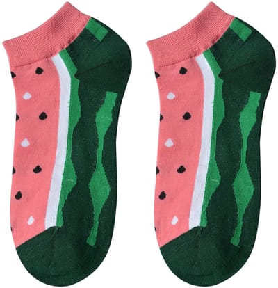 Clayre & Eef Grappige Sokken one size Roze Polyester Watermeloen