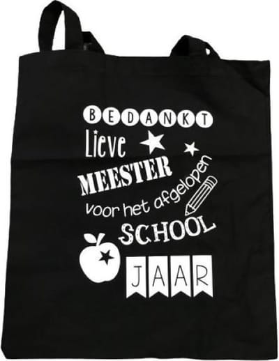 Tas cadeau bedankt meester zwart
