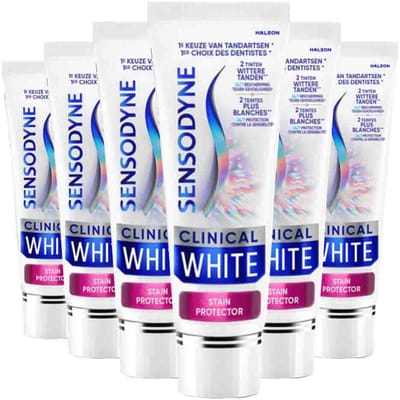 Sensodyne - Tandpasta - Clinical White - Stain Protector - 75ml x 6