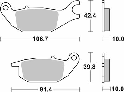 Plaquette de frein SBS pour Moto Honda 125 Z MONKEY ABS 2023 à 2025 AR Neuf