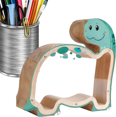 Geldspaarpot - Muntkistje Kluis - Kinderkamer Decoratie - Charmant Dinosaurus Design - 20 x 18 x 3 cm