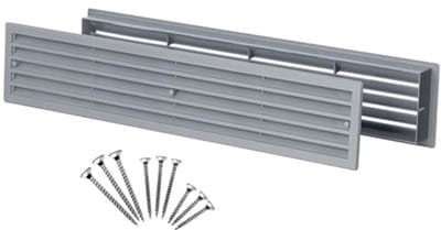 Ventilatierooster 450x92mm - Deurrooster Kunststof ABS voor Passieve Ventilatie