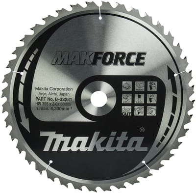 Makita B-32281 Cirkelzaagblad Hout | Makforce | 355 x 30 mm | 40-tands