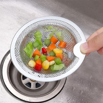Roestvrijstalen Afvoerzeef Set van 3 Stuks voor Keuken, Voorkomt Verstoppingen en Verbetert Afvoerprestaties (10.2 x 7.5 x 2 cm)