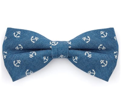Blauwe Vlinderdas met Ankermotief