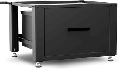 Bodo® - Wasmachine Verhoger - Kast - Ombouw met Lade - Zwart - 61x58x44-48cm