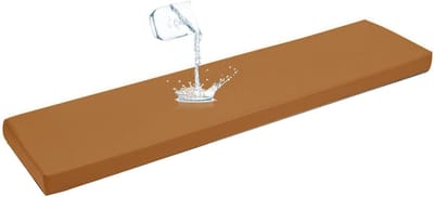 Bankkussenhoes Waterdicht - Zitkussenhoes PU - Binnen Buiten - Met Rits - 100x50 cm - Oranje