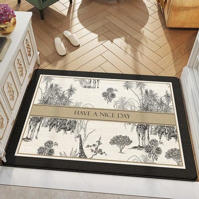 Huishoudelijk Entree Tapijt Vloermat Eenvoudige Bloem Entree Mat Deuropening Zand Stof Mat 50*80cm