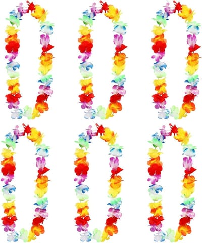 Hawaiiaanse bloemenketting voor feesten, Aloha stijl, tropische decoratie voor kinderen en volwassenen, perfect voor strand- en verjaardagsfeestjes