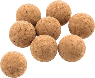 8 stuks 61mm yogamassageballen van kurk | Set massageballen | Ideaal voor rug- en spiermassage | Duurzame triggerpointbal |