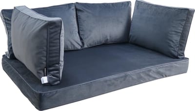 Madison - Loungekussen - Tuinkussen - Palletkussen - Rugkussen - 5-delig - 120 x 80cm - Velvet Grijs