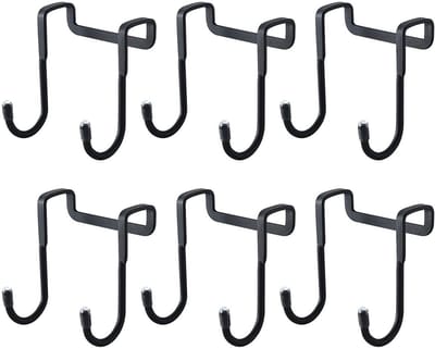 Allecto - Dubbele S-vormige kast lade haken - Duurzaam roestvrij staal - Zwart - Heavy duty haken voor keuken en badkamer - Perfect voor opslag en ...