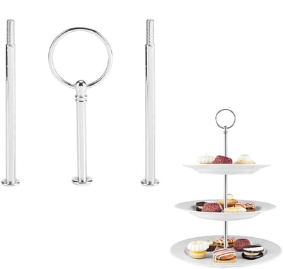 Dailygoods- Handvat Taartstandaard - Meerlagige Taart/Cupcake Standaard - Fruitschaal - Verjaardagsfeestje/Jubileum - Compacte Opslag - Trekring Ontwerp