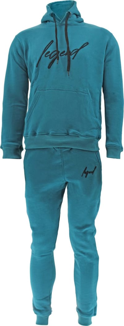 Joggingpak Hoodie Heren/Dames Signature Milano Petrol XXS