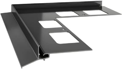 Aluminium Hoekprofiel - Dakrand Afwerking - Terras Balkon - Corrosiebestendig - 90 Graden - Grafiet
