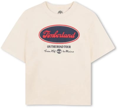 Timberland T60796 T-shirt Met Korte Mouwen Beige 4 Years Jongen