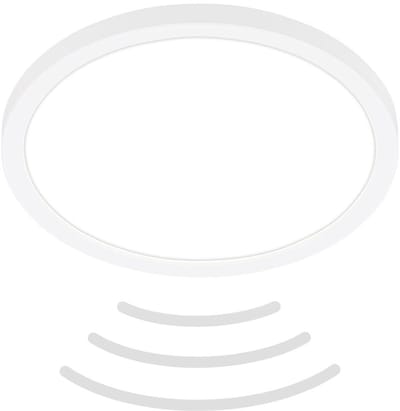 B.K.Licht Move - LED Plafondlamp - badkamerverlichting - IP44 - plafonniere met bewegingsmelder - Ø24 x 3 cm - Wit