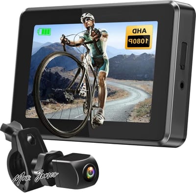 Mrs. Jones Fietsspiegel achteruitrijcamera met 43 inch AHD 1080p monitor - 360° verstelbaar draaibaar - uitstekend nachtzicht - fietsstuurspiegel voor mountainbike racefiets e-bikes .