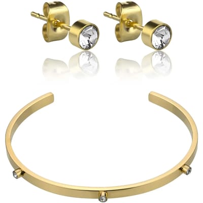 Rvs armband en oorbellen Marc Lauder Bomba