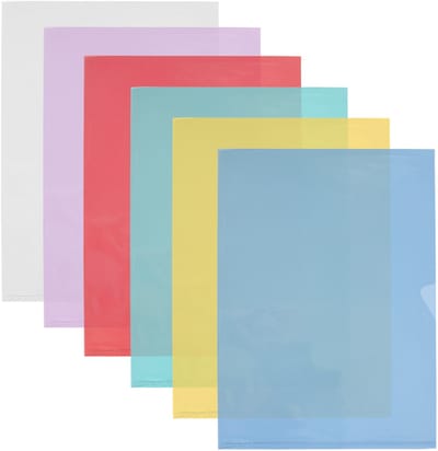 ELBA Sichthüllen DIN A4 Fard'Liss, PVC 0,18 mm, lila oben und rechts offen, 2 seitliche Greiflöcher (100206696)