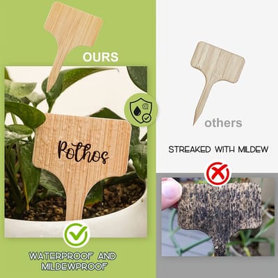 Livé® Houten Plantenlabels 5 Stuks – Tuin & Kruiden Markers