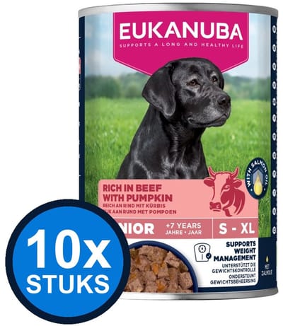 10x Eukanuba - Life Care Dog Wet Senior Beef & pumpkin - Hondenvoer Natvoer - 400 g