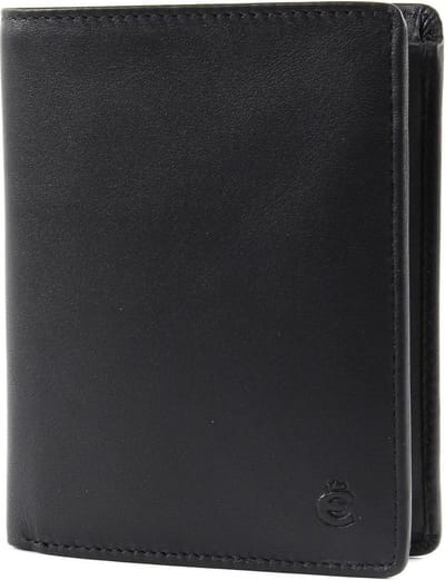 Esquire Leren Portemonnee Logo Card Wallet Black Zwart