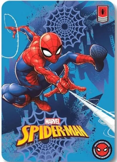 Spiderman fleece deken - blauw / rood - Spider-Man plaid - 140 x 100 cm.