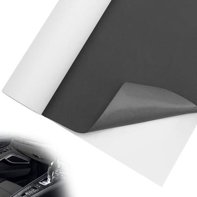Zelfklevende microvezel stoffolie voor auto-interieur en meubels - donkergrijs - 40 x 150 cm