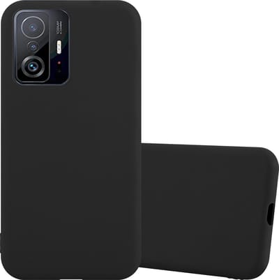 Cadorabo Hoesje geschikt voor Xiaomi 11T / 11T PRO in CANDY ZWART - Beschermhoes gemaakt van flexibel TPU silicone Case Cover