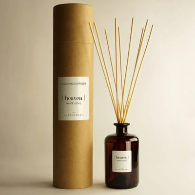 L'Olphactory, Lotus Blanc Céleste, Bâtonnets Parfumés, Diffuseur d'Arôme par Capillarité, 500 ml
