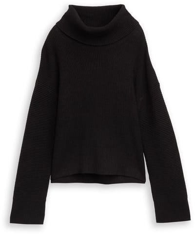 Tom Tailor - Oversized coltrui - Maat XL - deep black