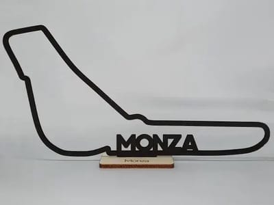 F1 Circuit Monza - 19x36cm - Naturel - Black - Silhouette