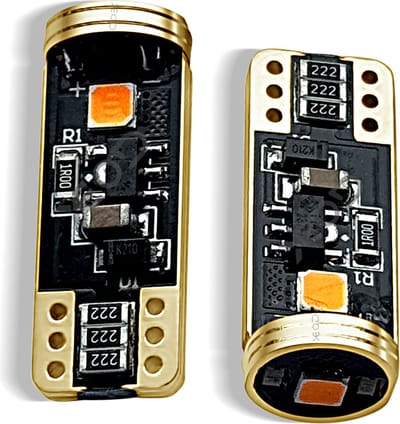 XEOD W5W T10 LED 3SMD Extra fel Oranje - Canbus - Knipperlicht - Markeerlicht - Dashboard - Stadslicht - Kenteken - Achterlicht - 2 jaar garantie – 2 stuks