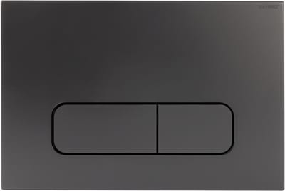 RAYBRO Mocha 65 - Gun Metal - bedieningsplaat - druktoets wc - bedieningspaneel - Universeel - Geberit Delta inbouwreservoir (UP100) - Geberit Sigma (UP320 en UP300) - Rapotec - REZI, Kronenbach - JomoTech.
