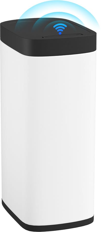 HOMCOM Sensor Prullenbak - Metaal - 26,5x35,5x68cm - Crème