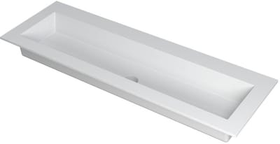 INK Kraft Wastafel Enkele Bak Zonder Kraangat - 1400x450x10 mm - Mat Wit