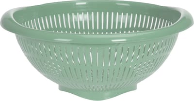 Excellent Houseware Keuken vergiet/zeef - groen - kunststof - 30 x 31 x 14 cm