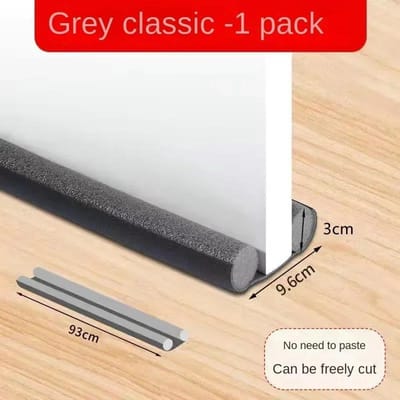 90CM Waterdichte Flexibele Afdichtstrip Tochtstopper Stopper Deur Onderkant Beschermer Dubbel Geluidsdicht Windruis Reductie Deurafdichting white