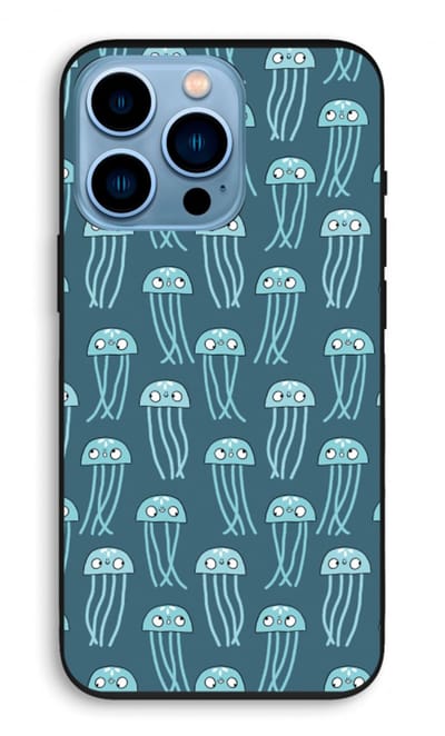 Case Company® - Hoesje geschikt voor iPhone 13 Pro hoesje - Kwallie - Biologisch Afbreekbaar Telefoonhoesje - Bescherming alle Kanten en Schermrand