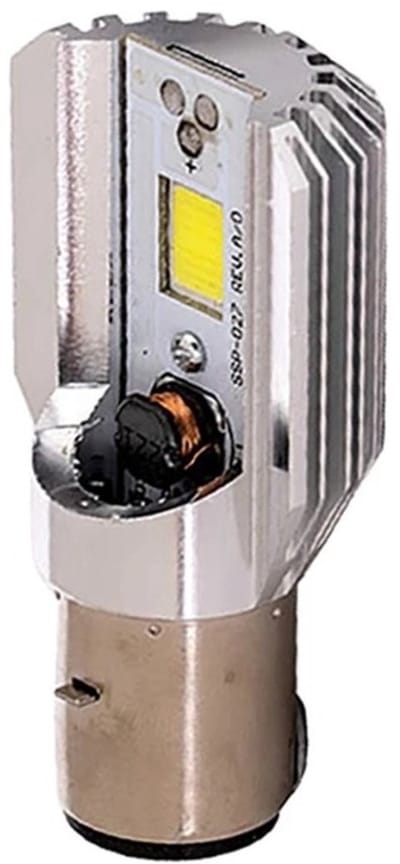 TLVX H6 BA20D LED Lamp - LED Verlichting - Piaggio - Koplamp - Dimlicht - Grootlicht - Auto - Scooter - Motor - Motorfiet - BA20D - 12V - 7 Watt Vervanger - 1000 Lumen - 6000 K - Universeel